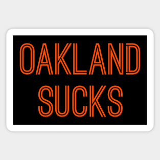 Oakland Sucks (Orange Text) Sticker